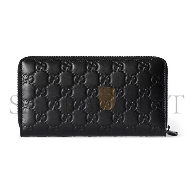 GUCCI GG EMBLEM ZIP AROUND WALLET 860868 (19*10.5*2.5cm) GUCCI GG EMBLEM ZIP AROUND WALLET 860868 (19*10.5*2.5cm)